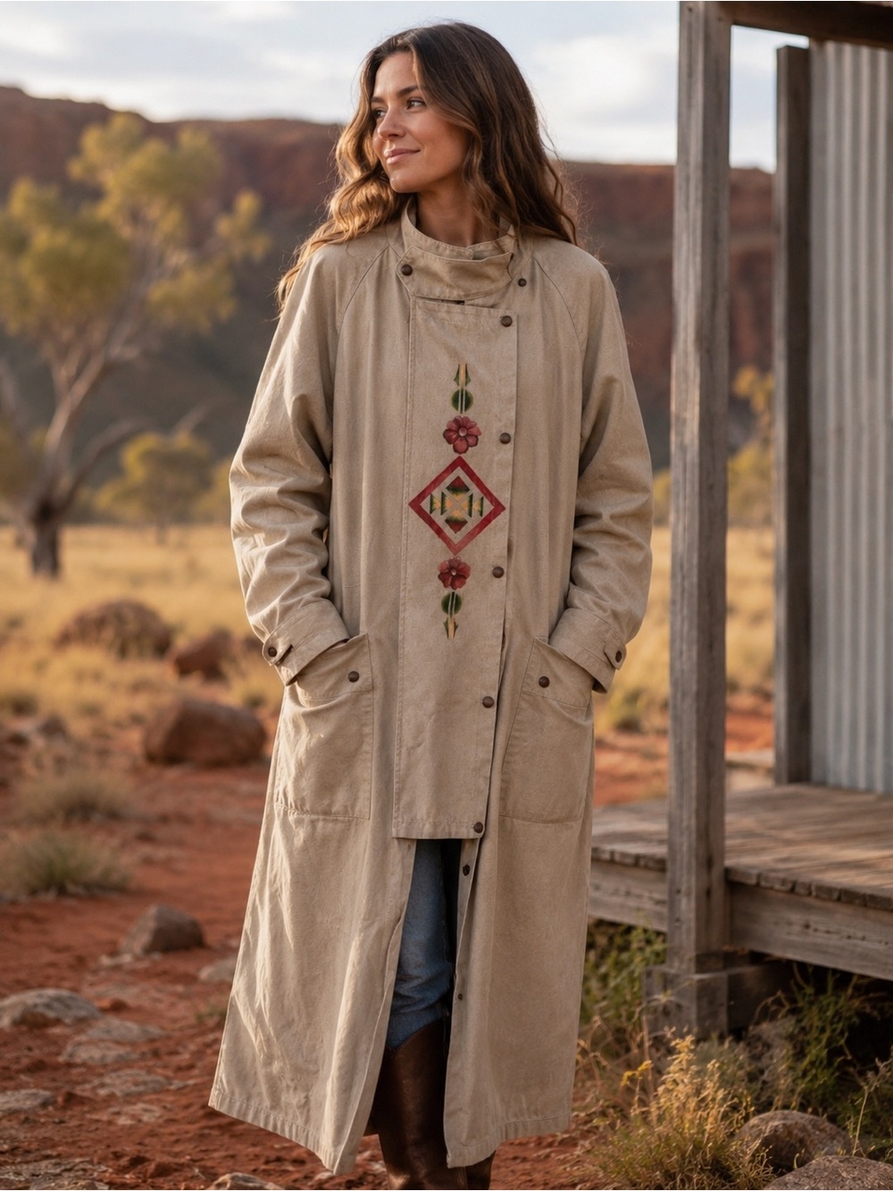 The Australian Outback hand painted duster